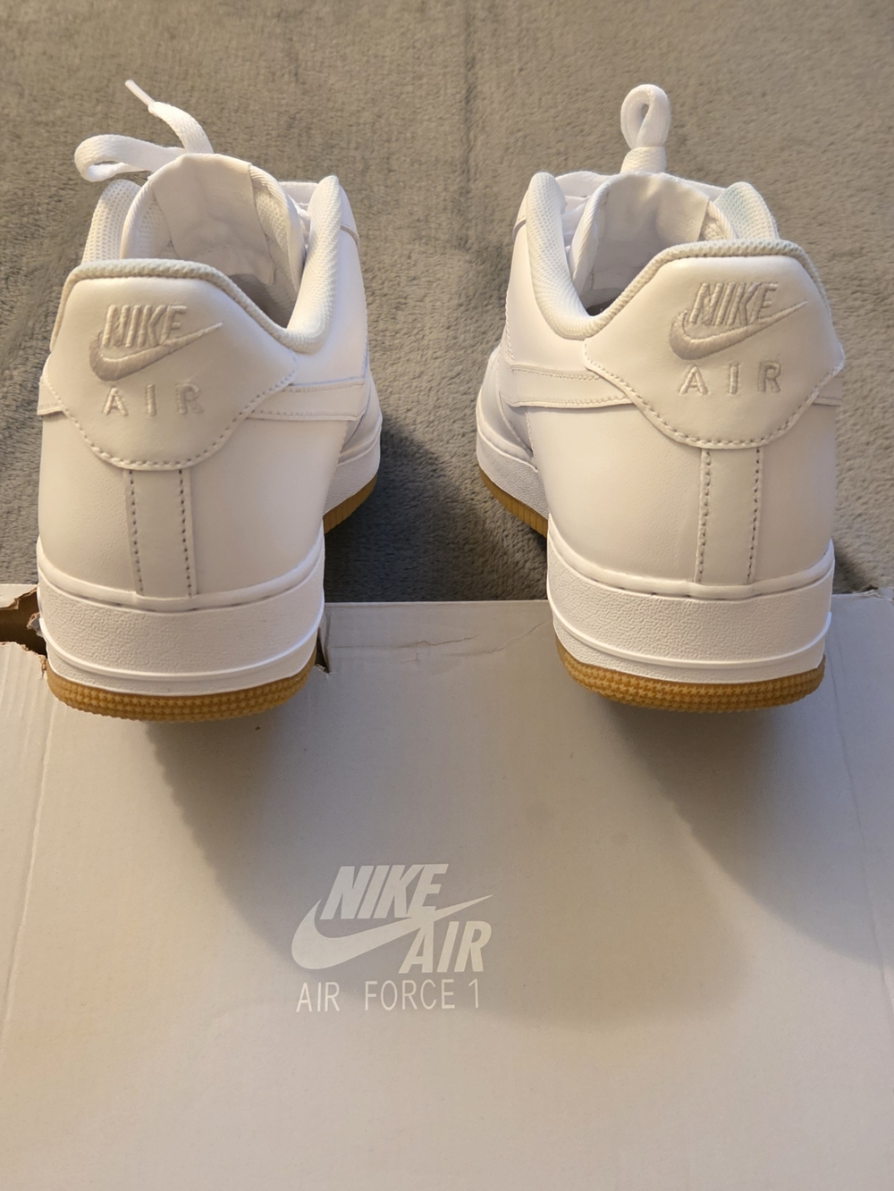 🤍🤎Nike Air Force 1'07 Low White On White Sneakers with Gum Outsole🤍🤎 Size 13 - Picture 5 of 7